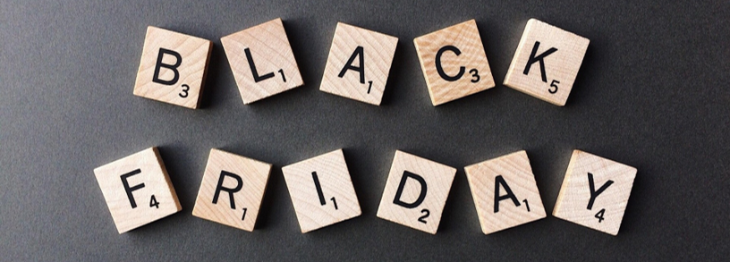 Direct Mail for Black Friday and Cyber Monday - Black Friday Letter Blocks